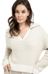 YAYA Womens Knitted Sweater Heather Grey Dessin