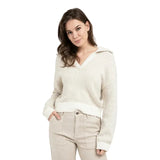 YAYA Womens Knitted Sweater Heather Grey Dessin