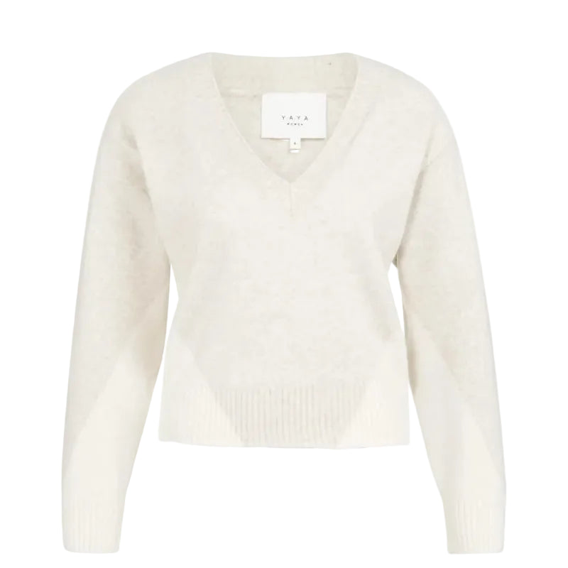 YAYA Womens Sweater 01-000544-601 Heather Grey Dessin