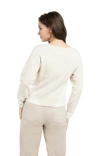 YAYA Womens Sweater 01-000544-601 Heather Grey Dessin