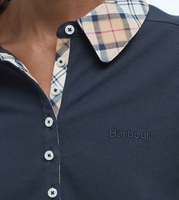 Barbour Womens Top Malvern Navy/Hessian