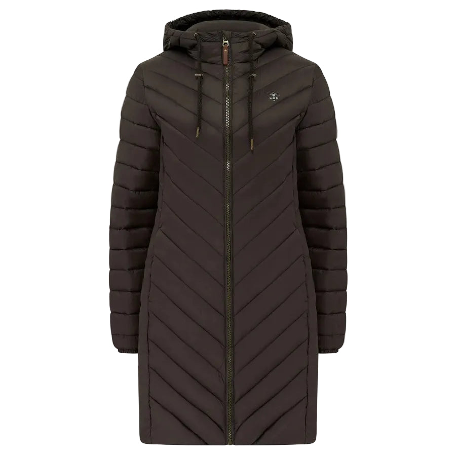 Lighthouse women's Laurel long padded coat in cocoa brown