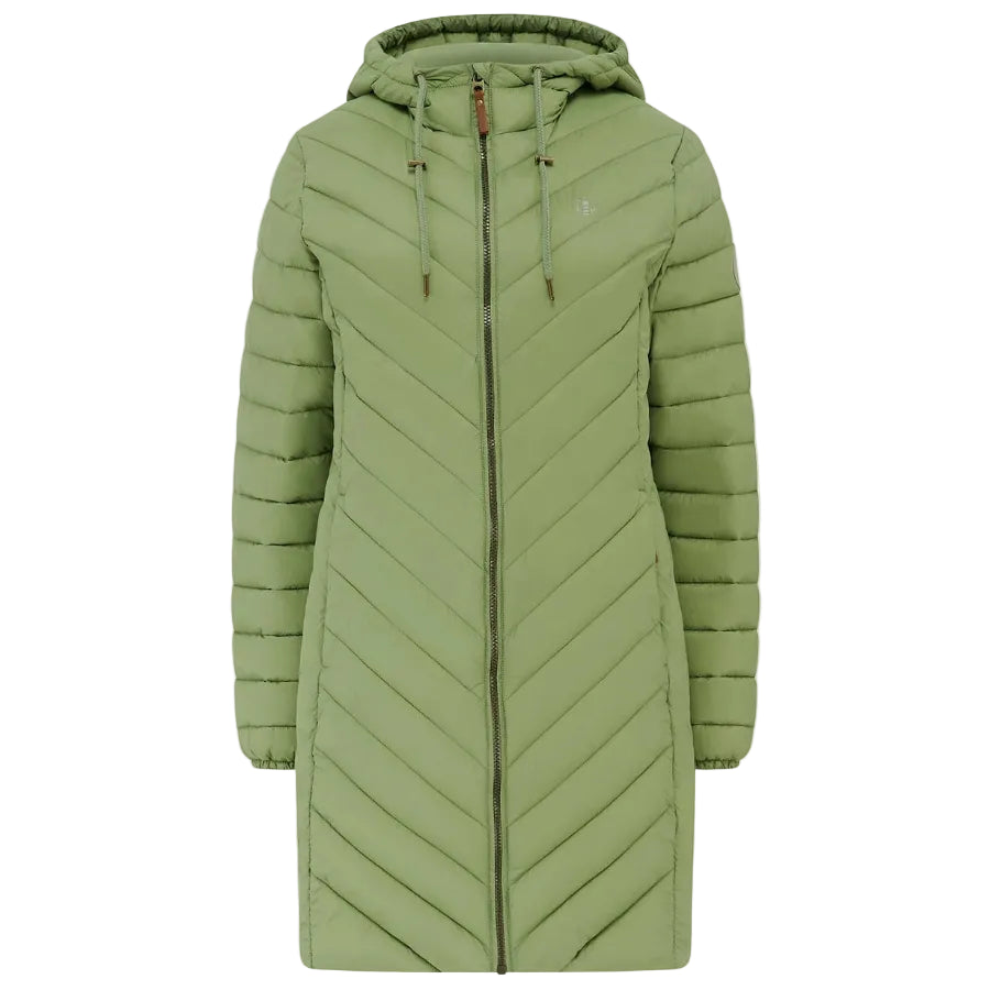 Lighthouse women's Laurel long padded coat in moss green