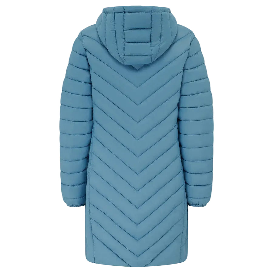 Lighthouse women's Laurel long padded coat in bluestone blue
