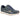 Route 21 men's navy leather lace-up trainer