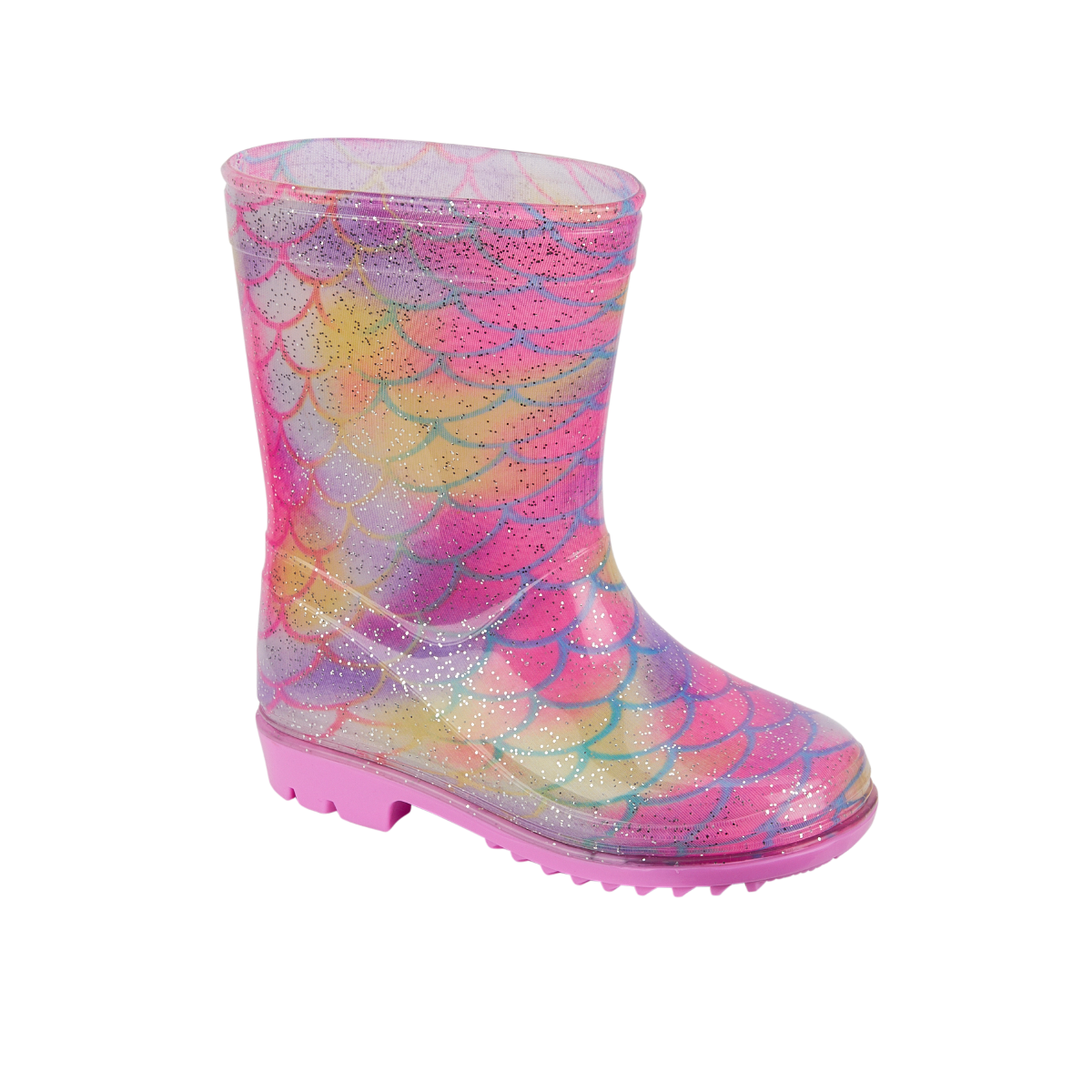 LJ & R Girls Wellington Mermaid Pink