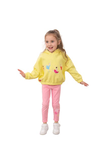 Lighthouse girls' pink leggings with elasticated