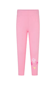 Lighthouse girls' pink leggings with elasticated