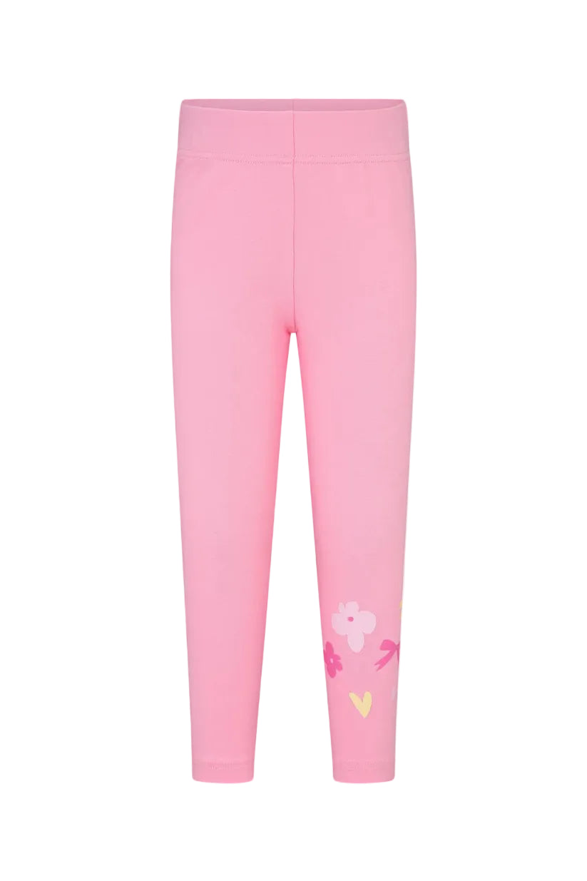 Lighthouse girls' pink leggings with elasticated