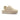 Lunar women's beige teddy fleece mule slippers