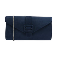 Lotus Womens Clutch Bag Aletta Navy Suede
