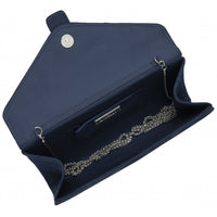 Lotus Womens Clutch Bag Aletta Navy Suede
