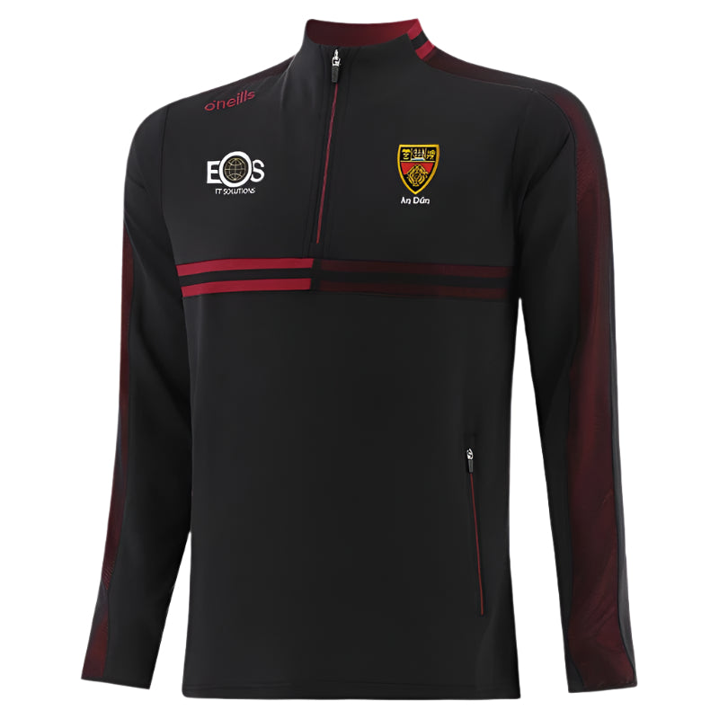 O’Neills Kids Top Down GAA Nepal Brushed ½ Zip Black/Red