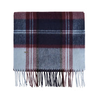 Dubarry New Ross Check Pattern Scarf Navy