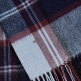 Dubarry New Ross Check Pattern Scarf Navy
