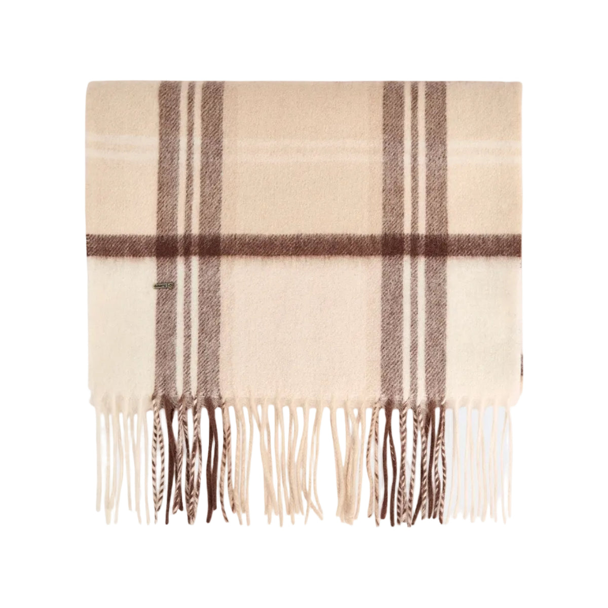 Dubarry New Ross Check Pattern Scarf Oat