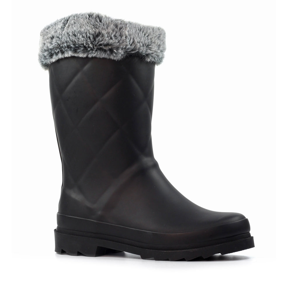Lazy Dogz Womens Wellington Boots ELZ007 Norway Black