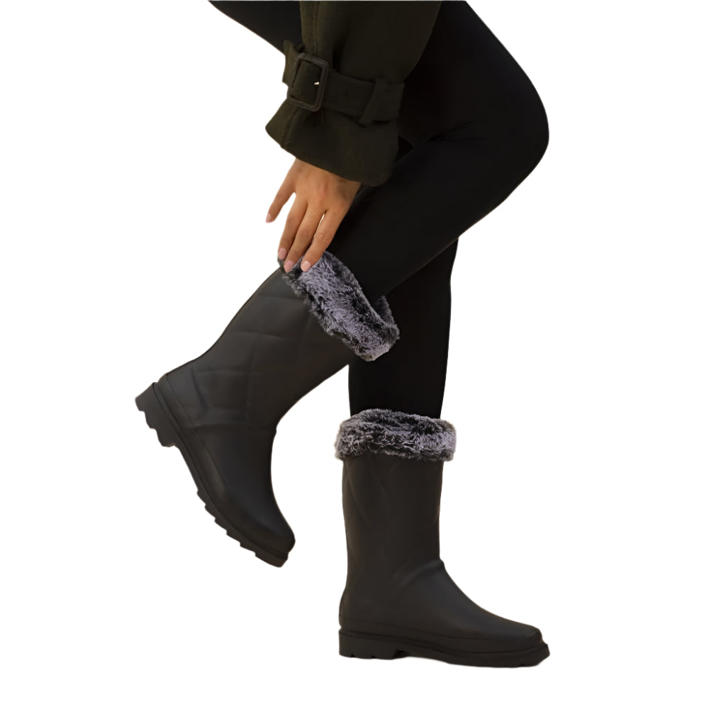 Lazy Dogz Womens Wellington Boots ELZ007 Norway Black
