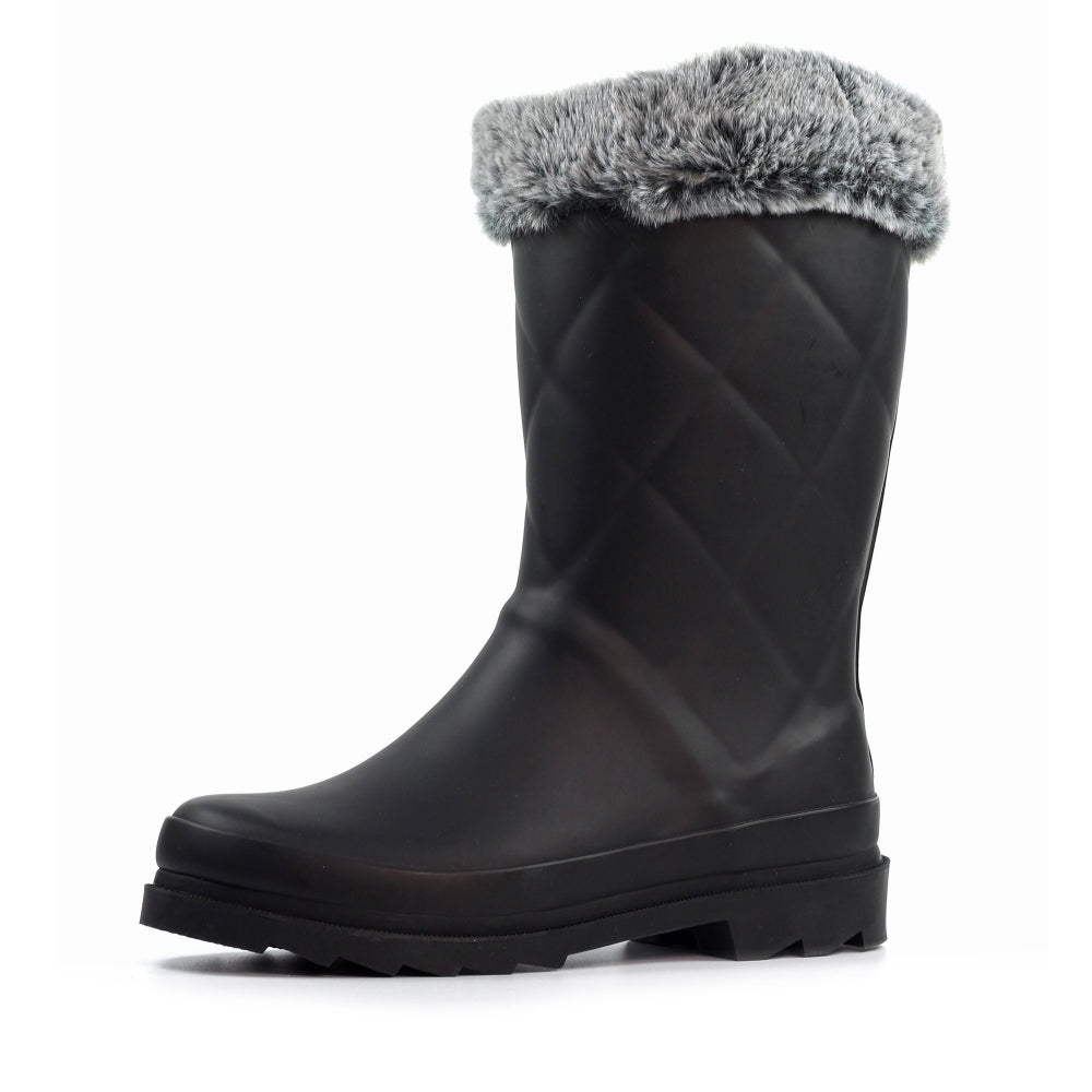 Lazy Dogz Womens Wellington Boots ELZ007 Norway Black