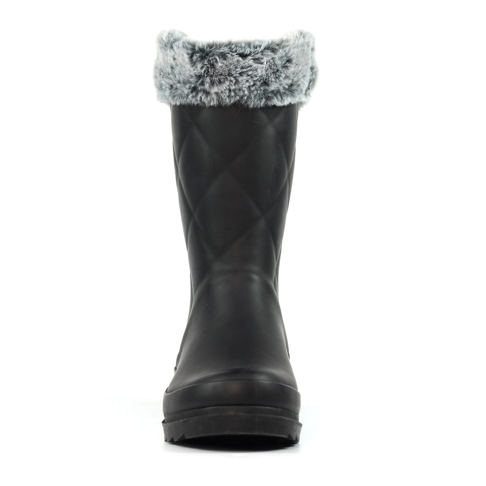 Lazy Dogz Womens Wellington Boots ELZ007 Norway Black