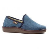 Lazy Dogz men's navy fleece slip-on slipper