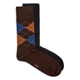 Tommy Hilfiger Mens Socks 2 Pairs Chocolate Brown
