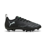 Puma Junior Football Boots Future 8 Play FG/AG Black/Cool Gray/Fluorescent Green