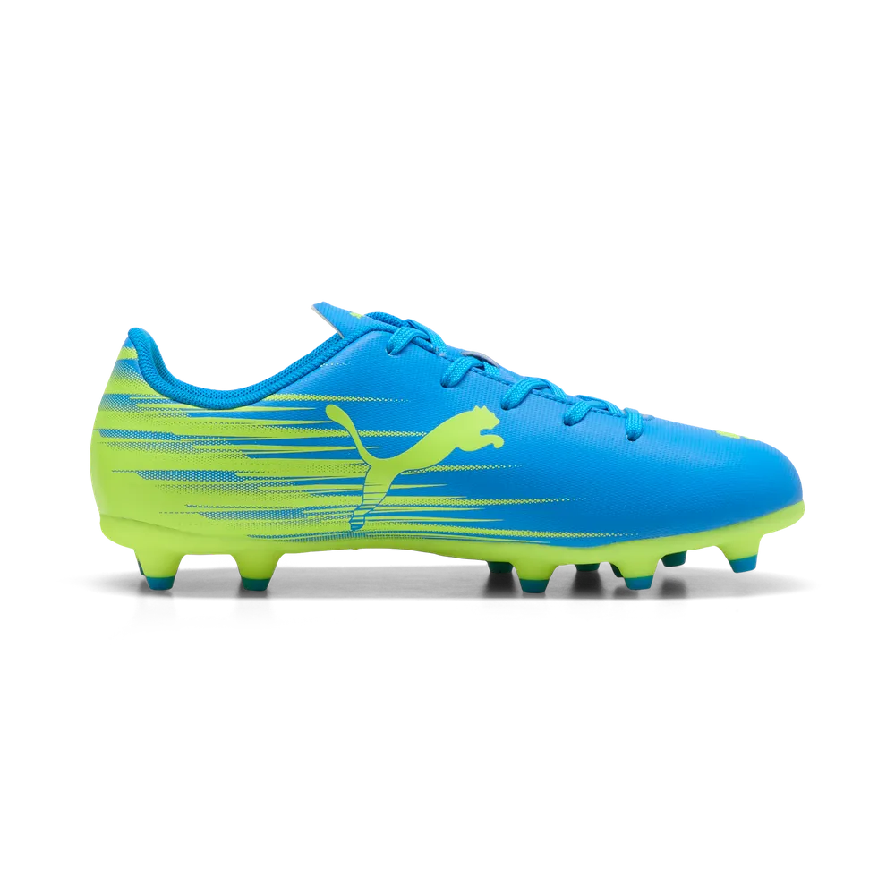 Puma Kids Football Boot Attacanto II FG/AG Ultra Blue/Lime Squeeze