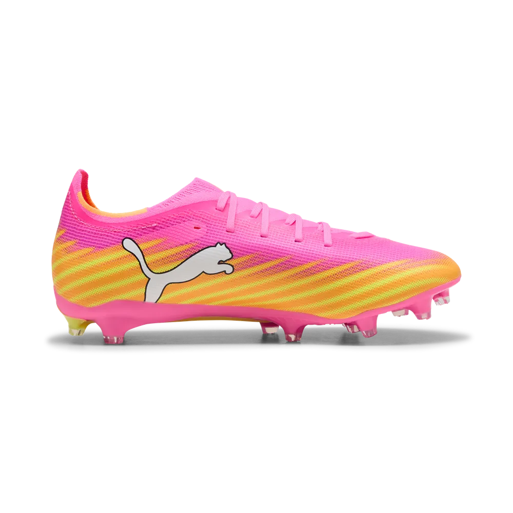 Puma Mens Football Boot Ultra 6 Play Match FG/AG Poison Pink/White Sun Stream