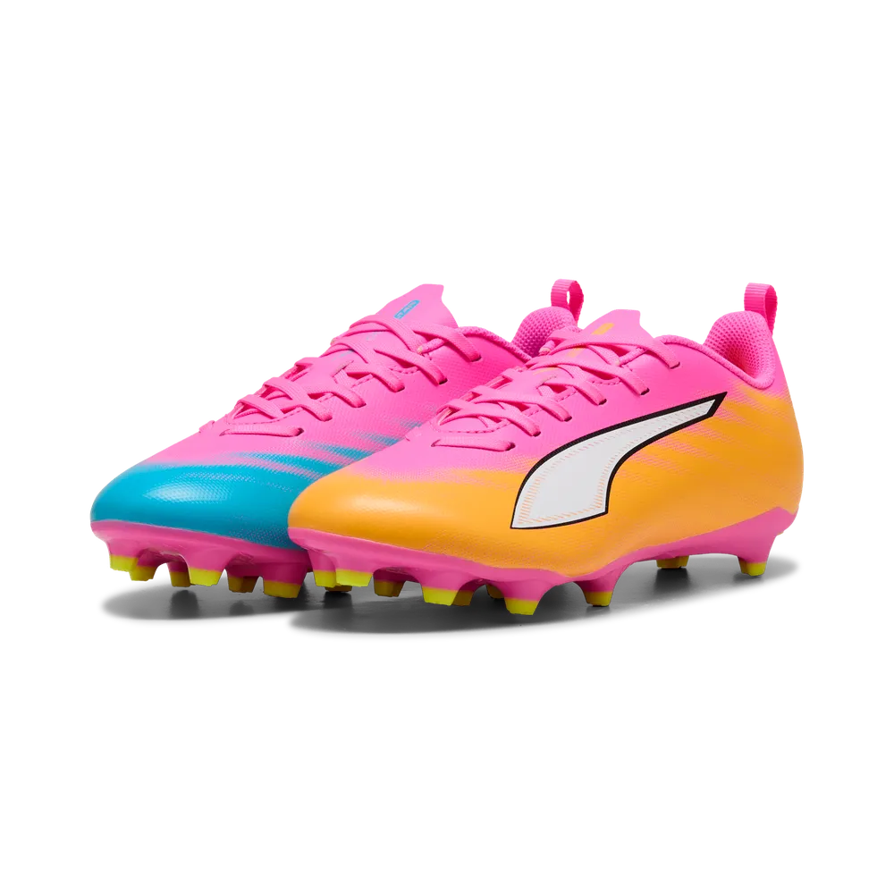 Puma Kids Football Boots Ultra 6 Play FG/AG Poison Pink/White Sun Stream
