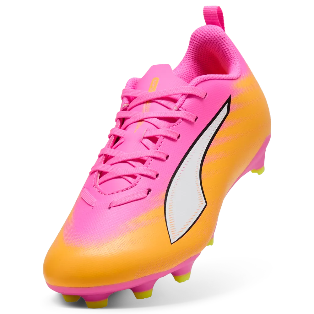 Puma Kids Football Boots Ultra 6 Play FG/AG Poison Pink/White Sun Stream