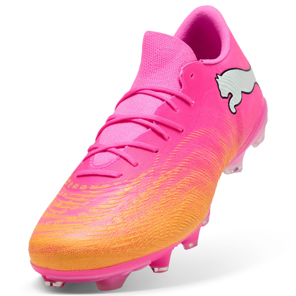 Puma Mens Football Boot Future 9 Match Fusion FG/AG Poison Pink/ Sun Stream Briaqua