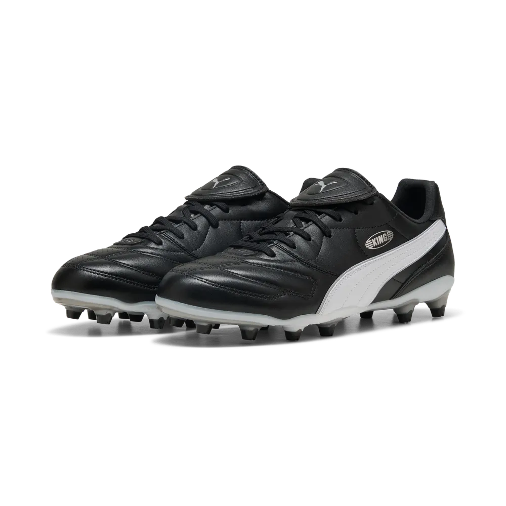 Puma Mens Football Boot King Liga FG/AG Black/Silver/White