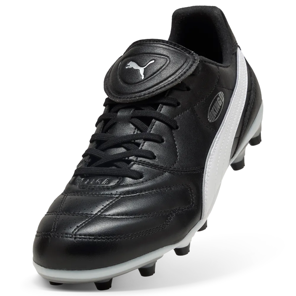 Puma Mens Football Boot King Liga FG/AG Black/Silver/White