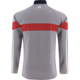 O'Neills Down Rockway Hybrid men's grey, red and white quarter-zip top