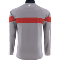 O'Neills Down Rockway Hybrid men's grey, red and white quarter-zip top