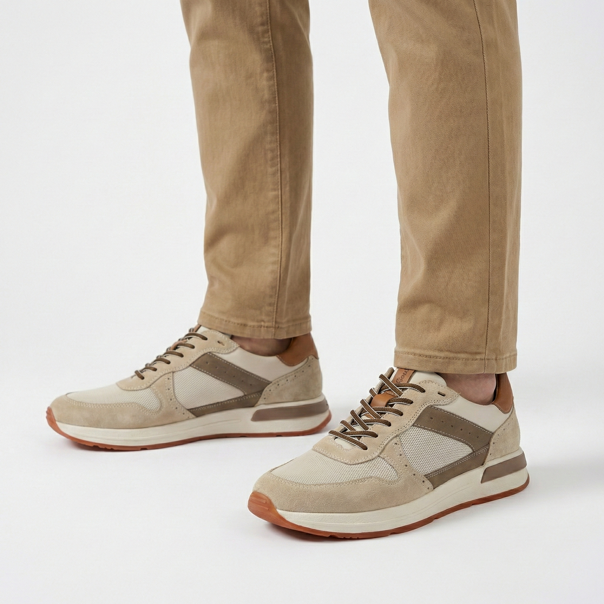 Sioux Mens Trainer Rojaro-719 Twill/Oat/Gelso