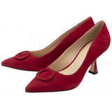 Lotus Womens Court Shoe Henley Ruby Suede