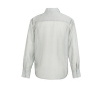 YAYA Womens Sheer Blouse Vapor Blue Grey