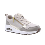 Skechers Womens Trainer Uno Metallic Sliders Taupe
