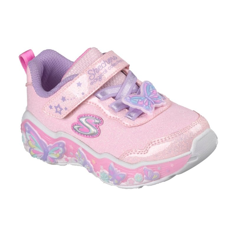 Skechers Kids Trainers S Lights-Lil Butterfly Bliss Light Pink/Multi