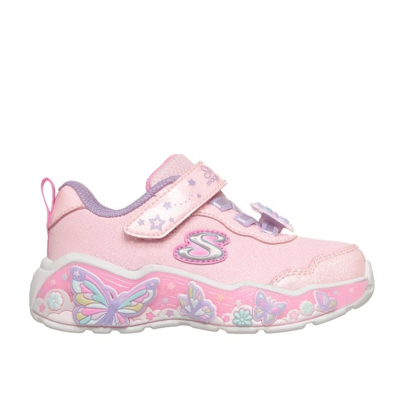 Skechers Kids Trainers S Lights-Lil Butterfly Bliss Light Pink/Multi