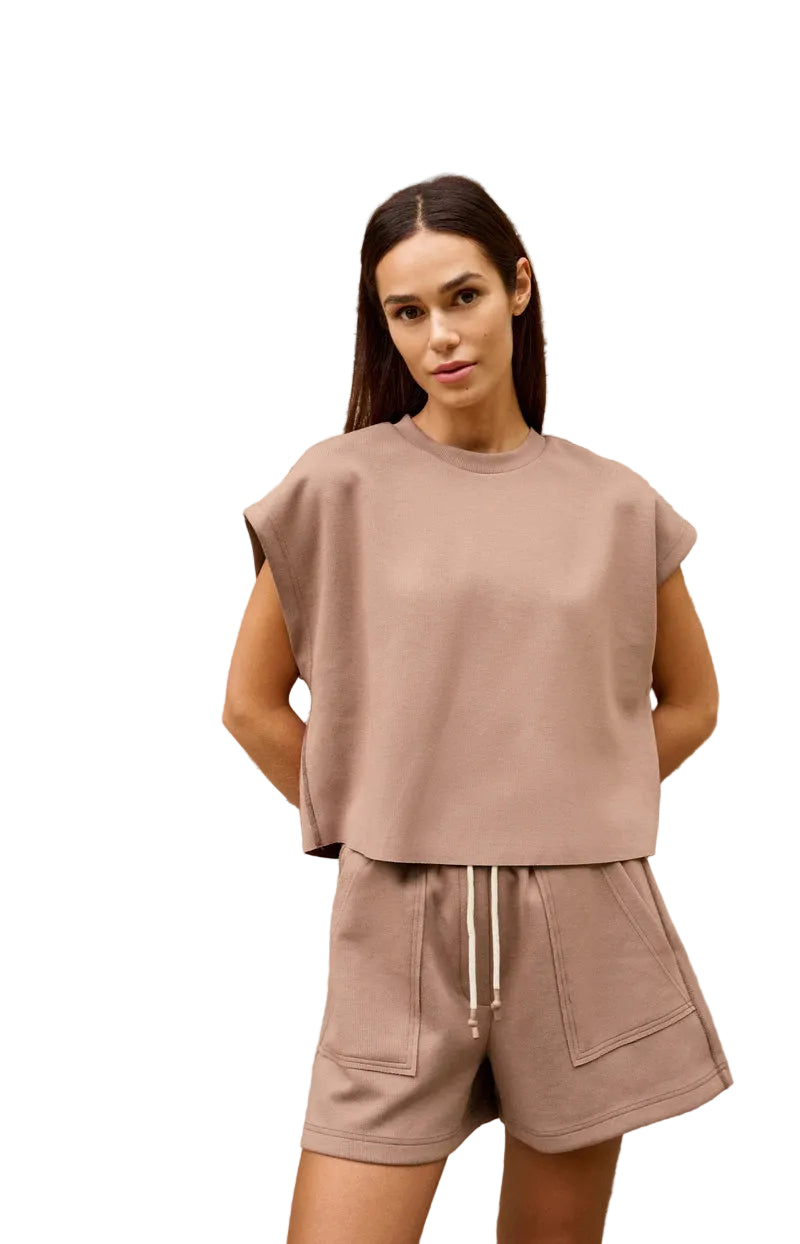Yaya Womens Jersey Shorts Brownie Brown
