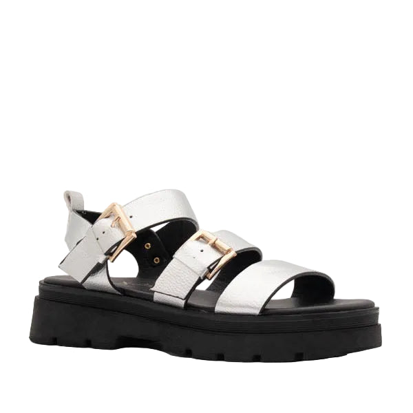 Una Healy Womens Sandal Something Chrome