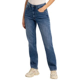 Yaya Womens Slim Straight Jeans 01-311158-609 Dark Blue Denim