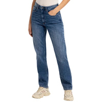 Yaya Womens Slim Straight Jeans 01-311158-609 Dark Blue Denim