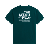 The North Face Mens T-Shirt Mountain Sketch Regular Pacific Teal