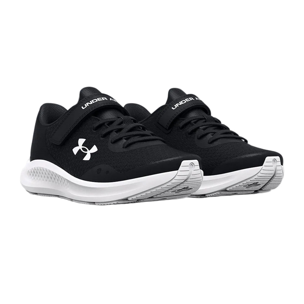 Under Armour Pursuit 3 kids' black and white trainer
