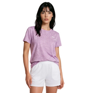 Under Armour Womens T-Shirt Tech Pixelate Pink Dawn/White