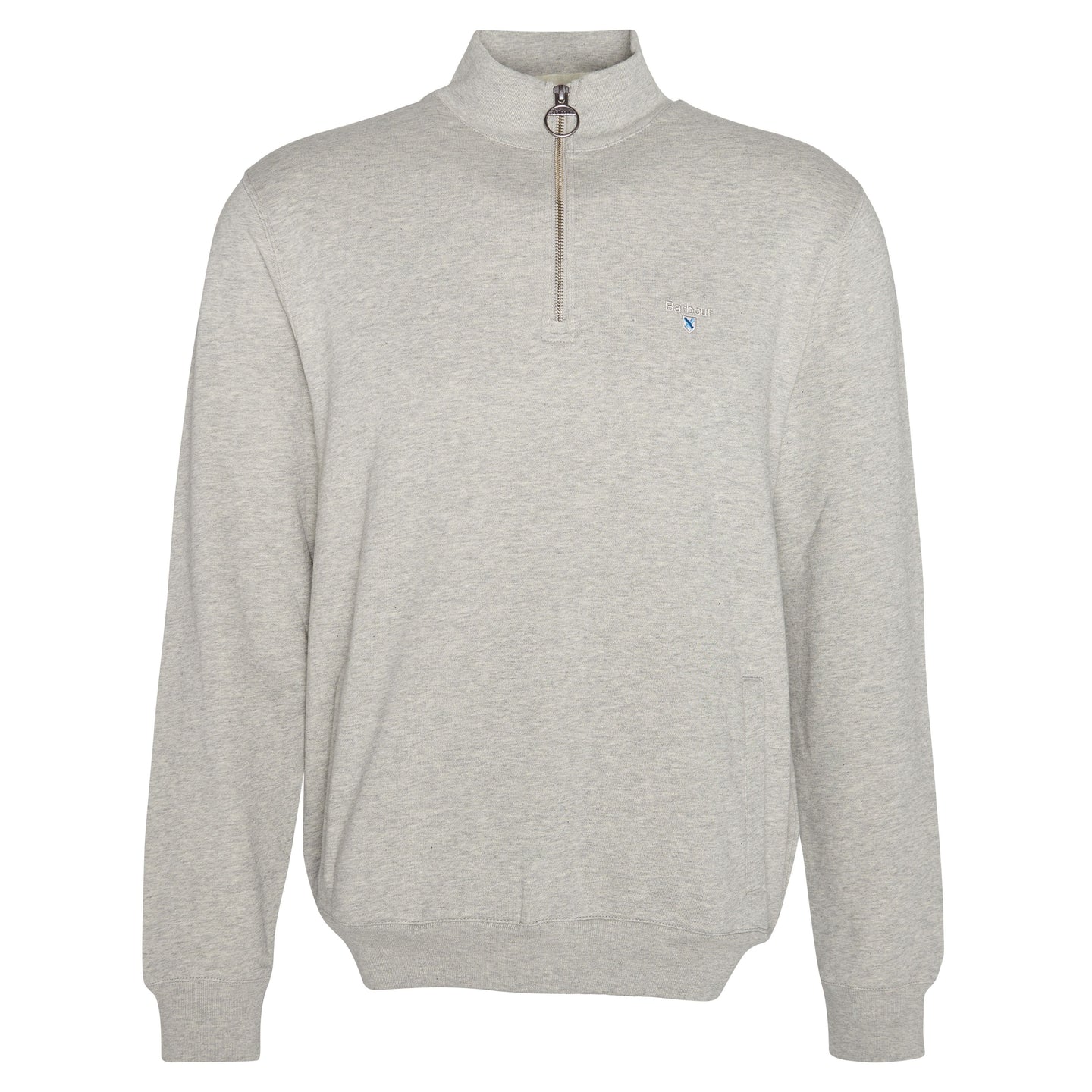 Barbour Mens Sweatshirt Beckhill ½ Zip Grey Marl